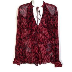 LUCKY BRAND Ruffled Blouse with buttons